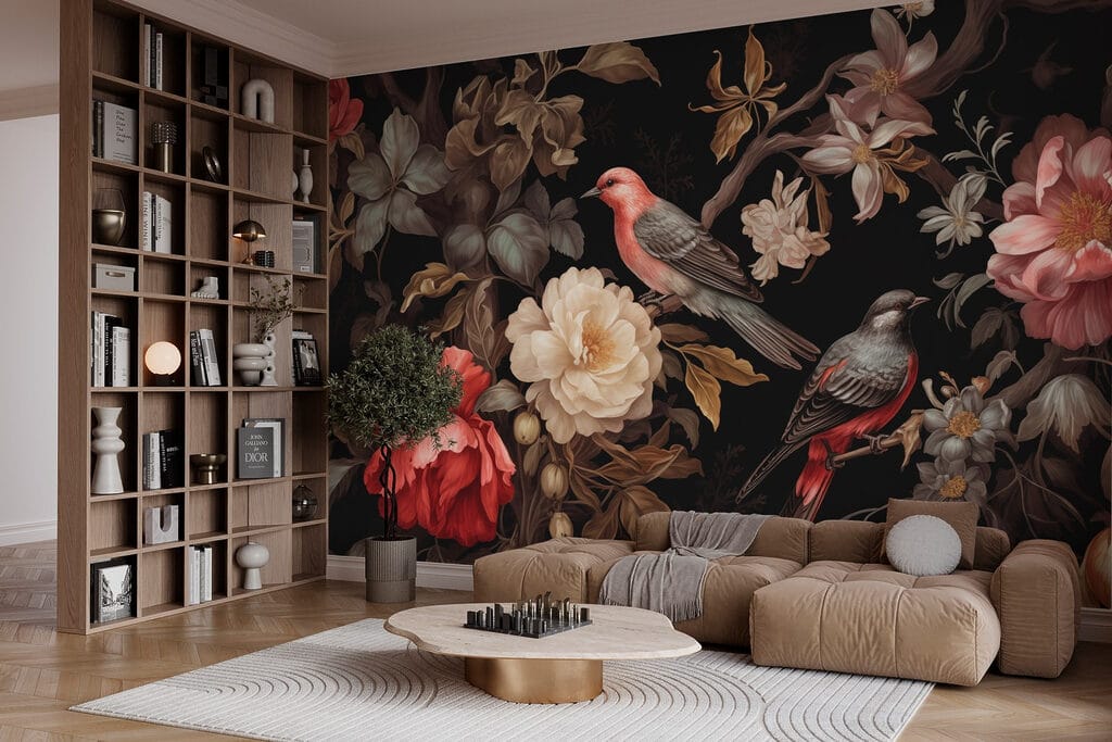 Kleine Vögel im Blütenmeer — Interieur 2