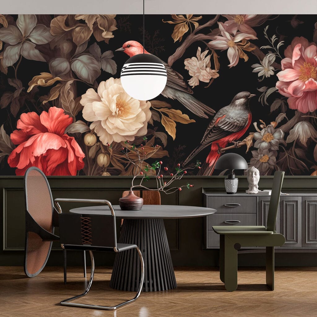 Kleine Vögel im Blütenmeer — Interieur 4