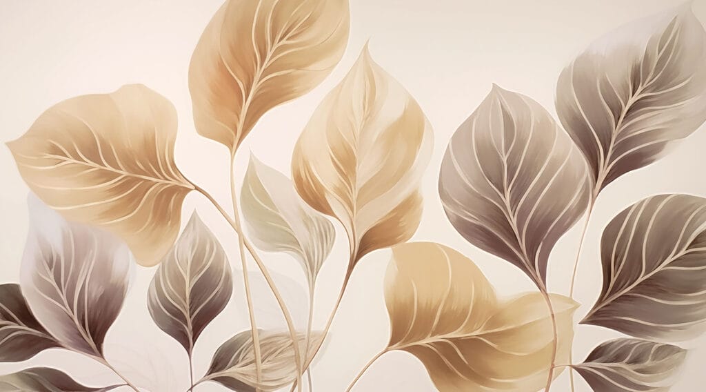 Eleganz der Blätter — ganzes Design