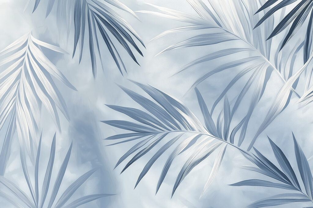 Schattenhafte Palmwedel — ganzes Design