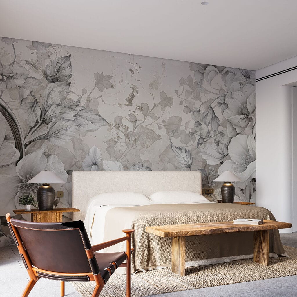 Blumen im Gravurstil — Interieur 1