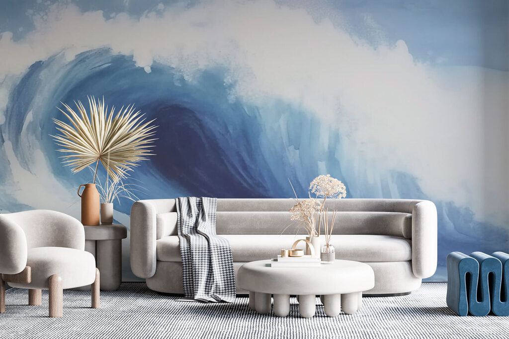 Die große Welle in einem Interieur