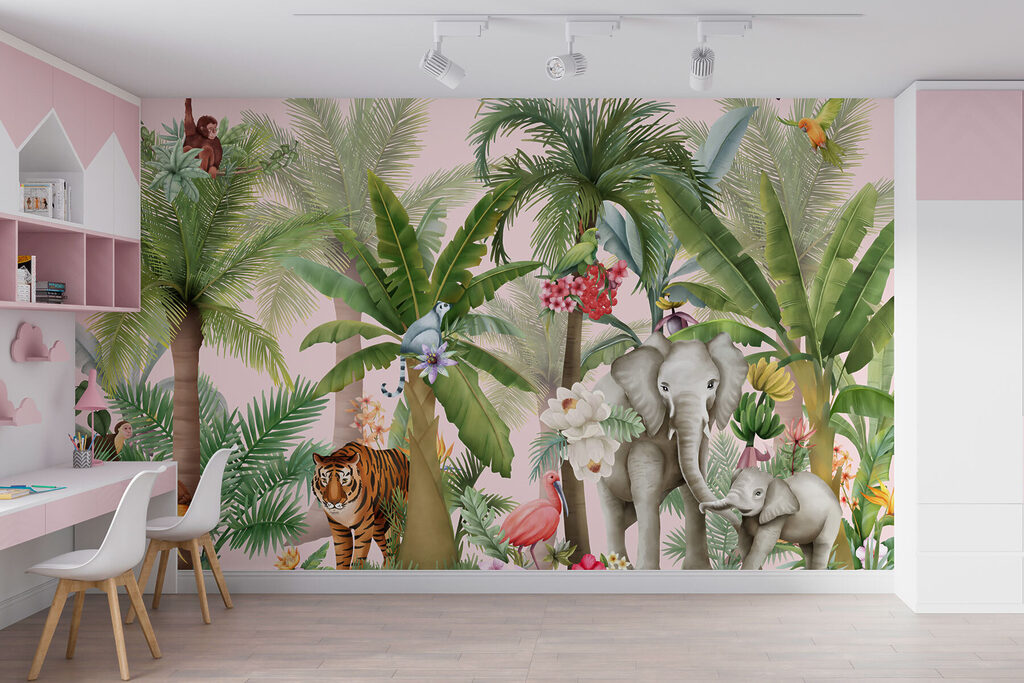 Dschungeltiere unter Palmen — Interieur 3