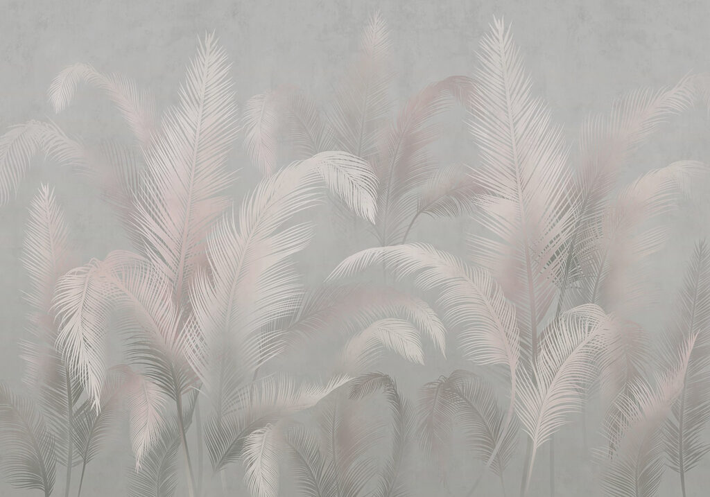 Palmen im Nebel — ganzes Design