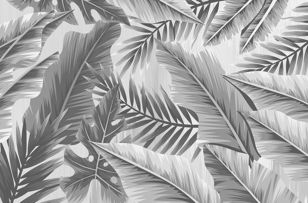 Dichtes Tropenlaub — ganzes Design