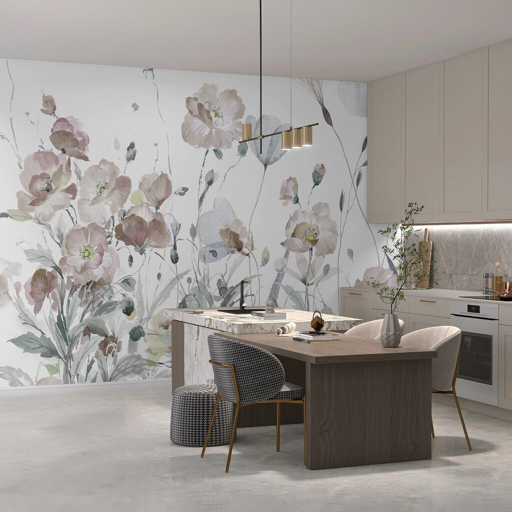 Blumenwiese in Aquarell — Interieur 2