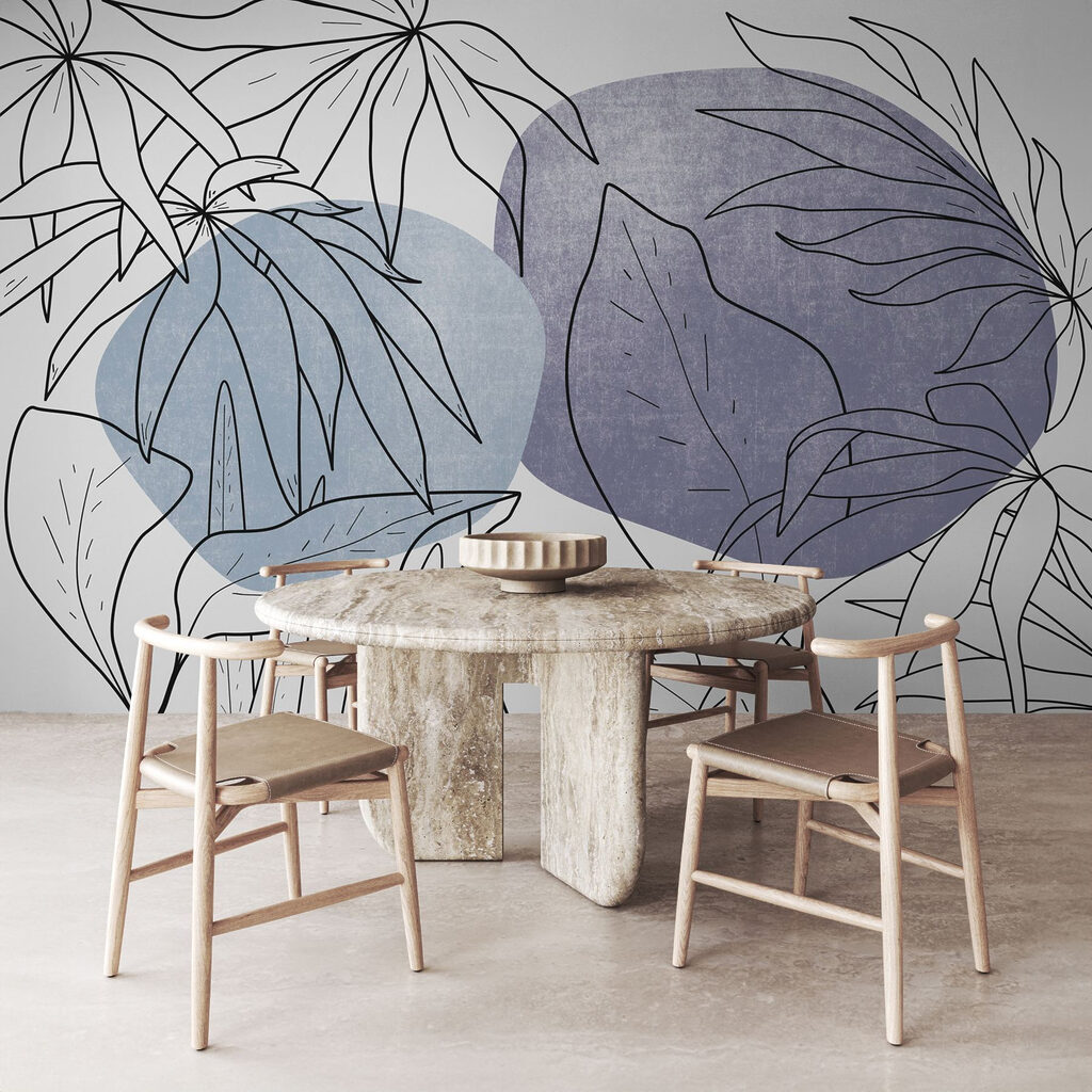 Blattkonturen auf Kreisen — Interieur 2