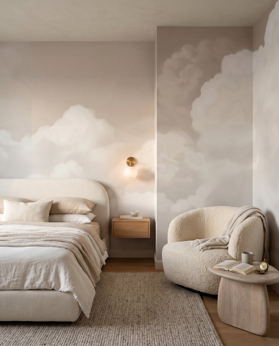 Sanfte Wolken in einem Interieur