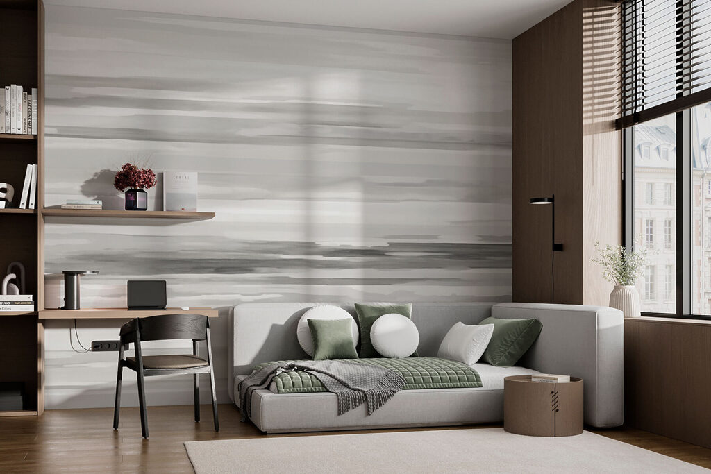 Horizont in Pinselstrichen in einem Interieur