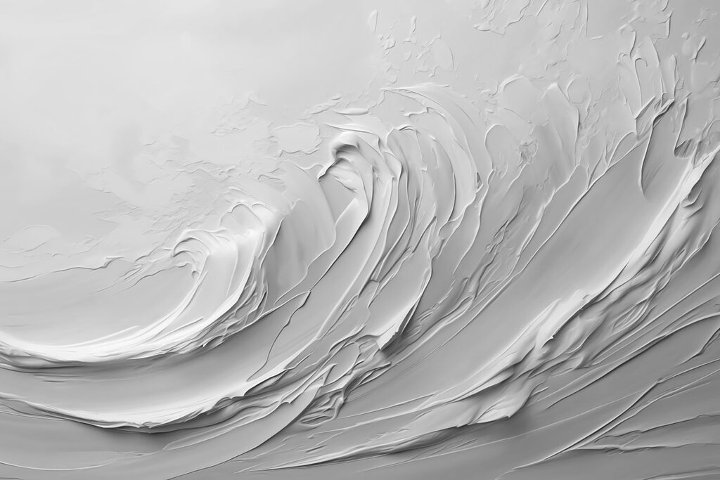 Monochrome Wellen — ganzes Design