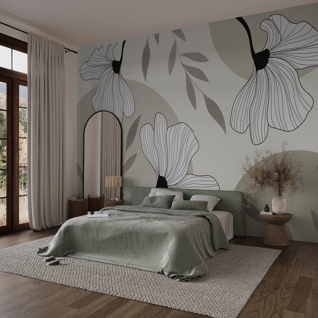 Gestreifte Blüten in einem Interieur