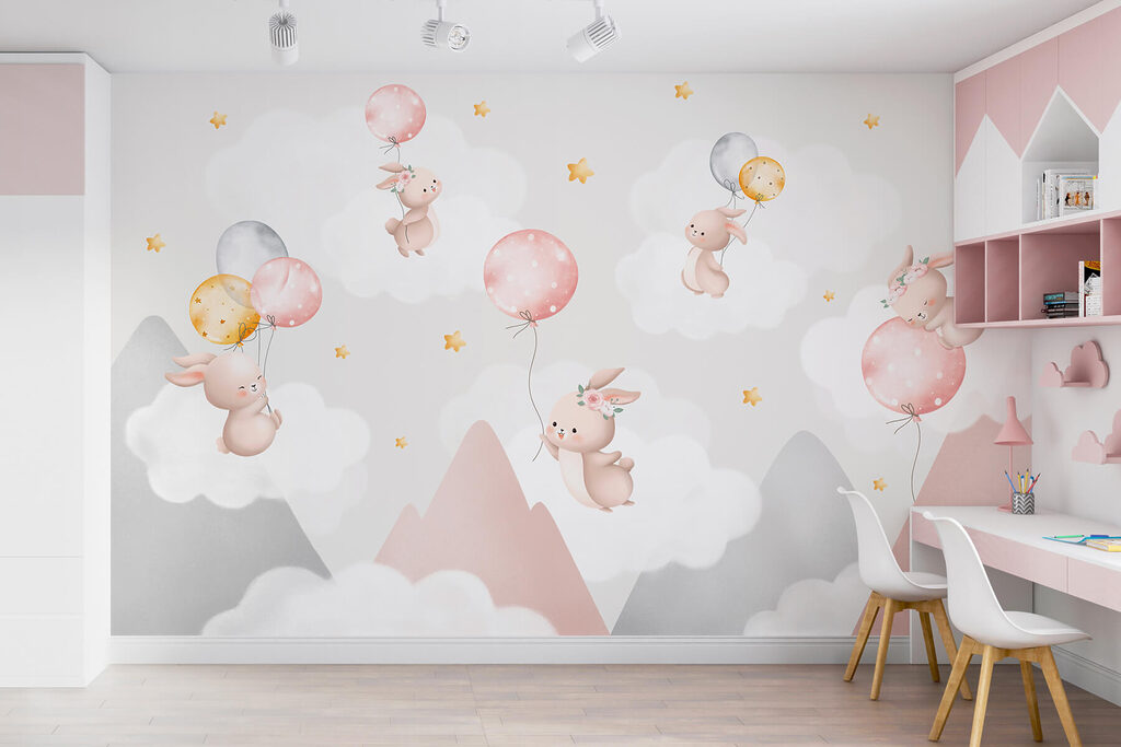 Häschen mit Luftballons — Interieur 2