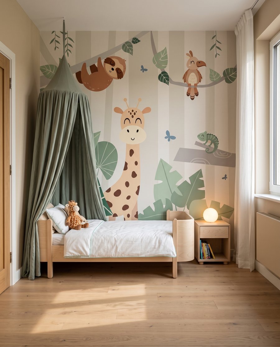 Dschungelfreunde zwischen großen Blättern — Interieur 2