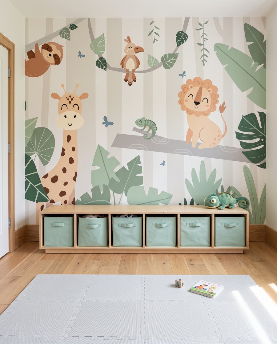 Dschungelfreunde zwischen großen Blättern — Interieur 5
