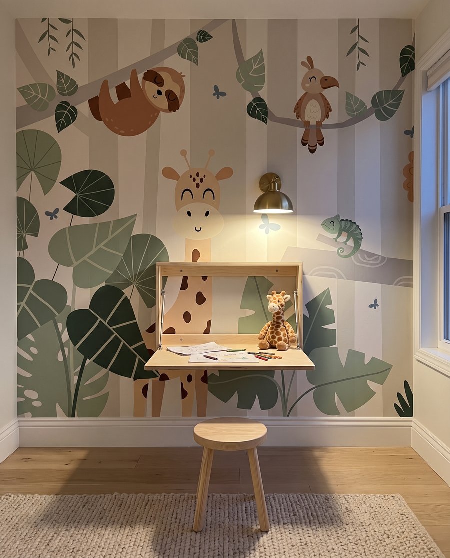 Dschungelfreunde zwischen großen Blättern — Interieur 6