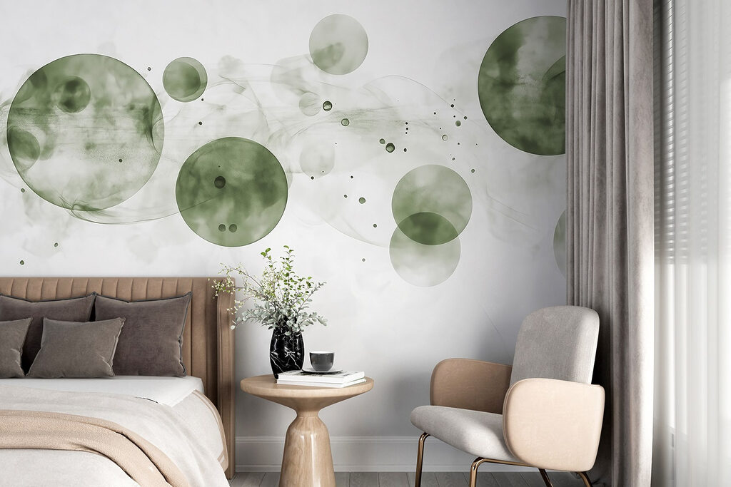 Kreise im Farbschleier in einem Interieur