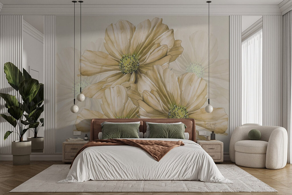 Blüten in Nahaufnahme in einem Interieur