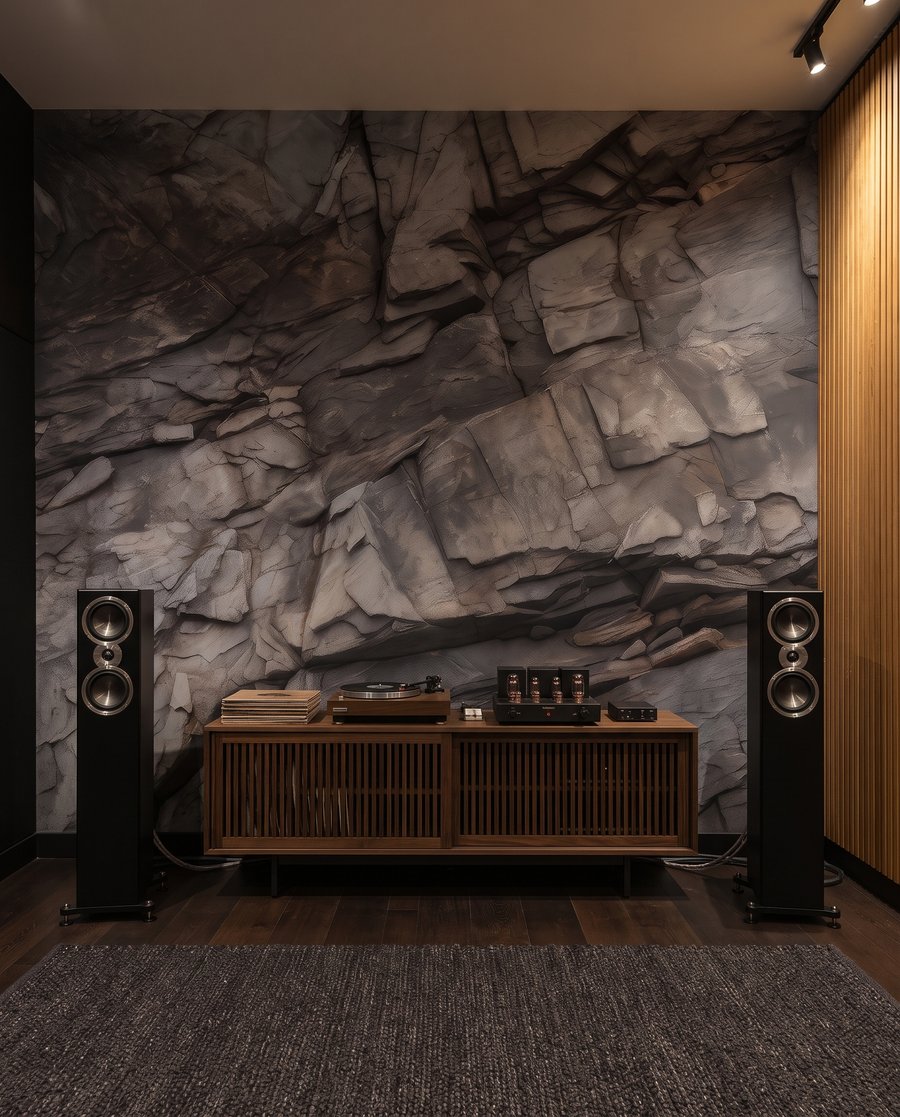 Raue Felsschichten in Grau — Interieur 4