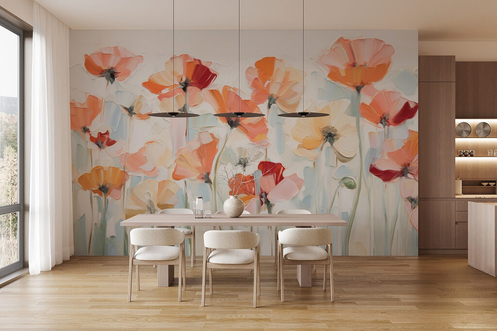 Blütenkelche in breiten Pinselstrichen — Interieur 3