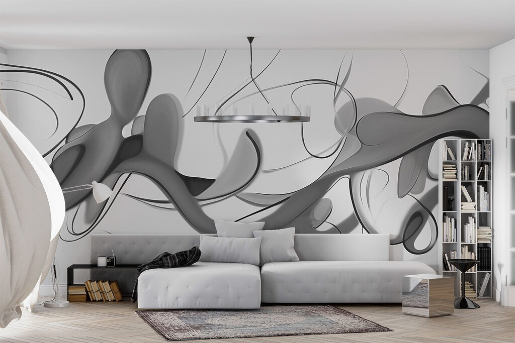 Fließende Wirbel in einem Interieur