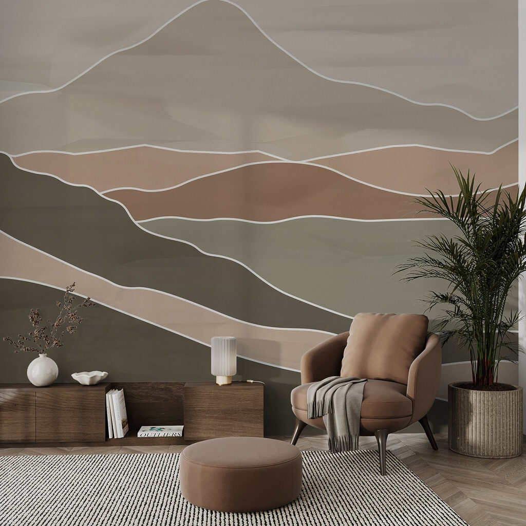 Berge mit weißen Linien — Interieur 2