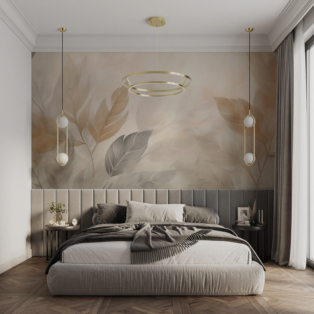 Zweige im Bernsteinlicht in einem Interieur