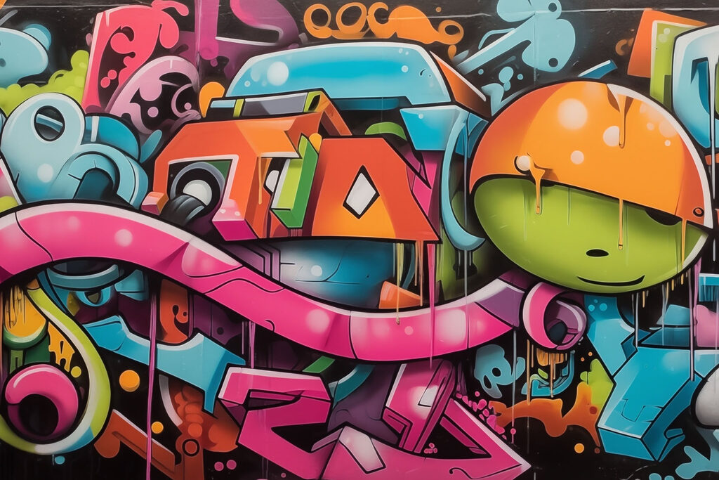 Buntes Graffiti — ganzes Design