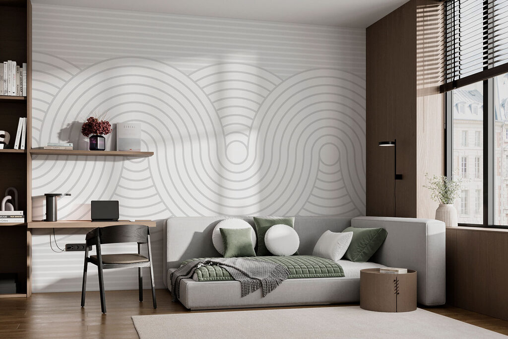 Feine Wellenlinien in einem Interieur