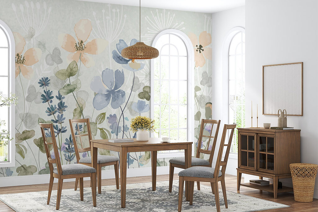Blüten und runde Blätter — Interieur 3