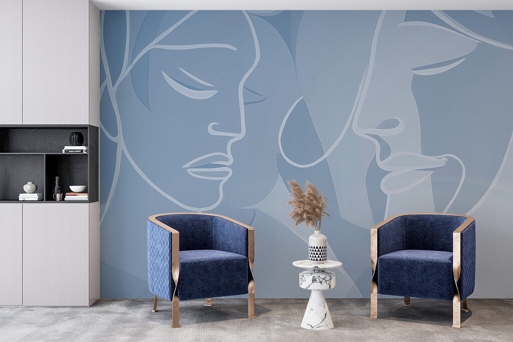 Zwei Gesichter in einem Interieur
