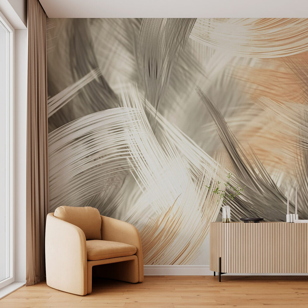Bögen in Erdtönen in einem Interieur