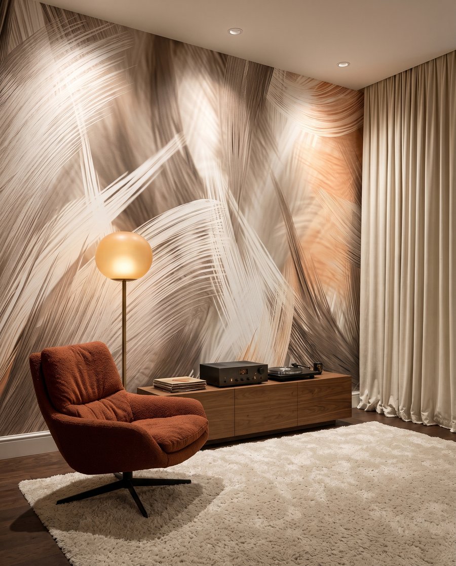 Bögen in Erdtönen in einem Interieur