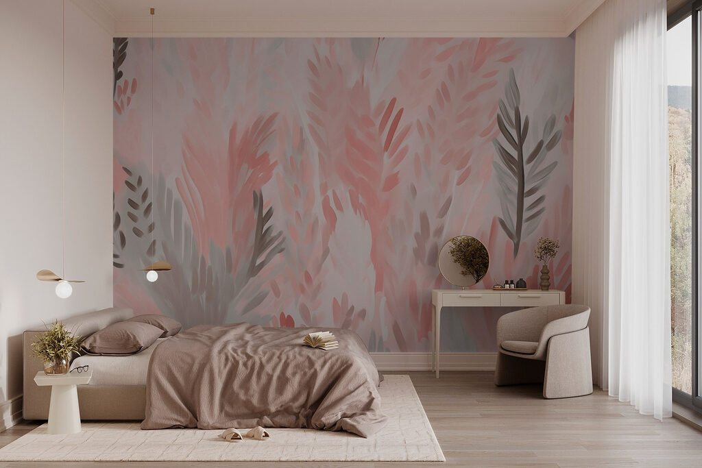 Feine Blätterfächer in einem Interieur