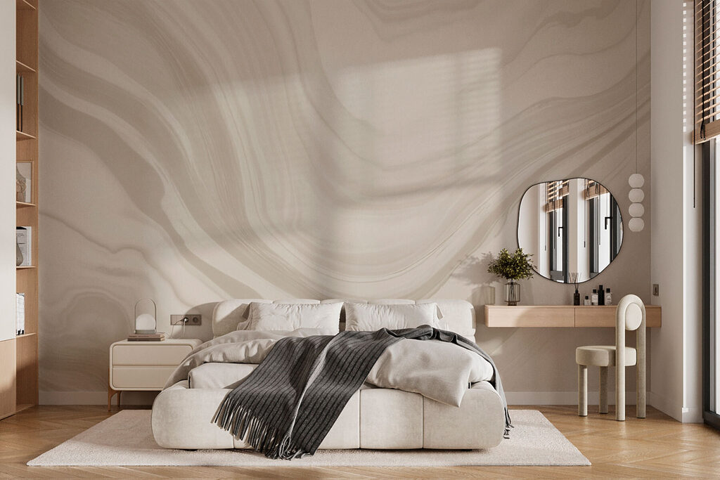 Helle Adern in Wellen in einem Interieur