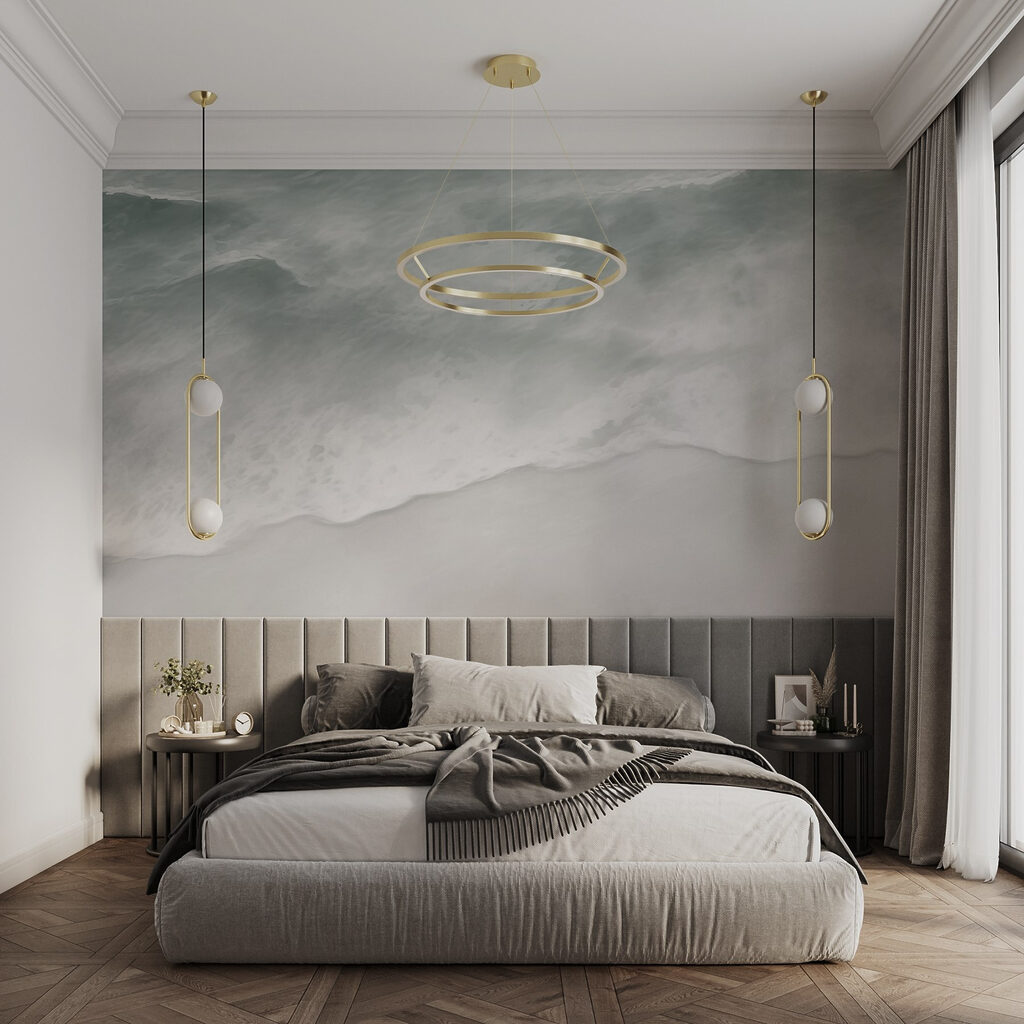 Brandung am Strand in einem Interieur