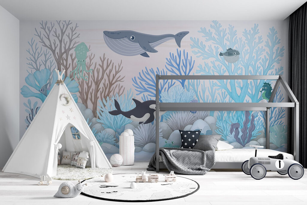 Wale zwischen Korallen — Interieur 2
