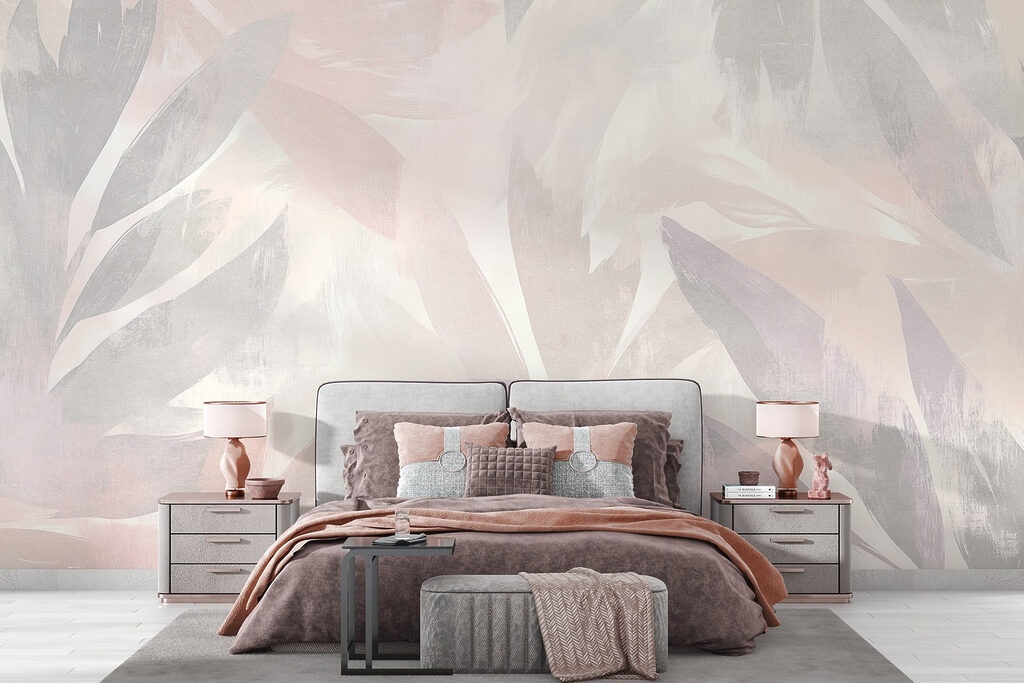 Blätter in blassem Tageslicht in einem Interieur
