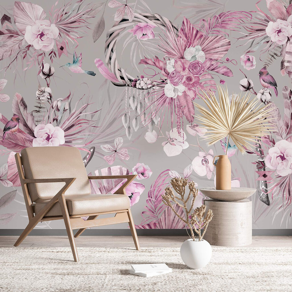 Zierliche Vögel und Blüten — Interieur 2
