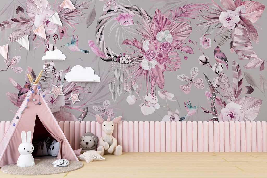 Zierliche Vögel und Blüten — Interieur 5