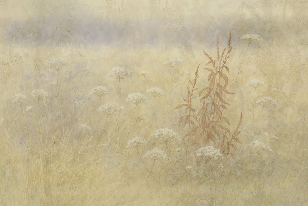 Wiese im Nebel — ganzes Design