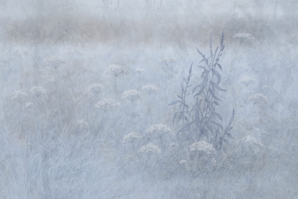 Wiese im Nebel — ganzes Design