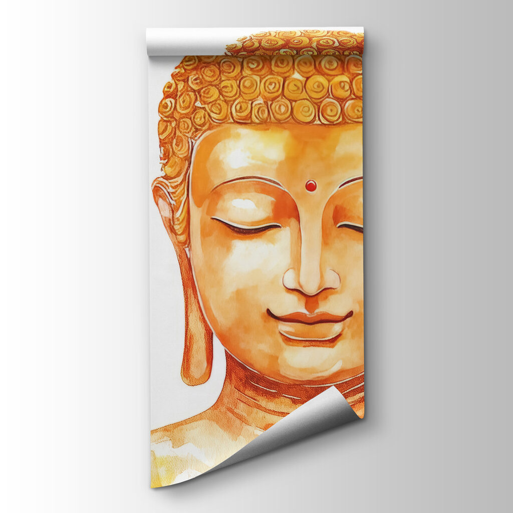 Buddha zwischen üppigen Blüten — Produktansicht