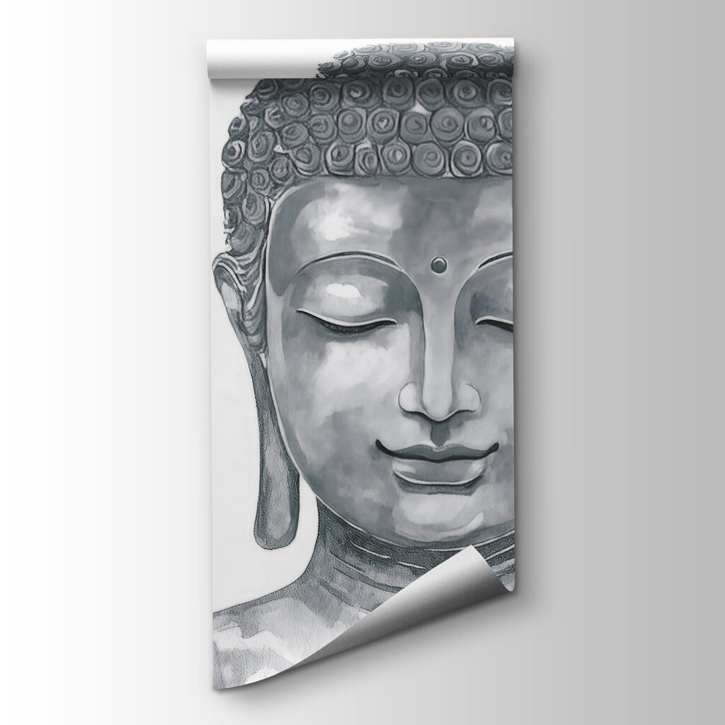 Buddha zwischen üppigen Blüten — Produktansicht