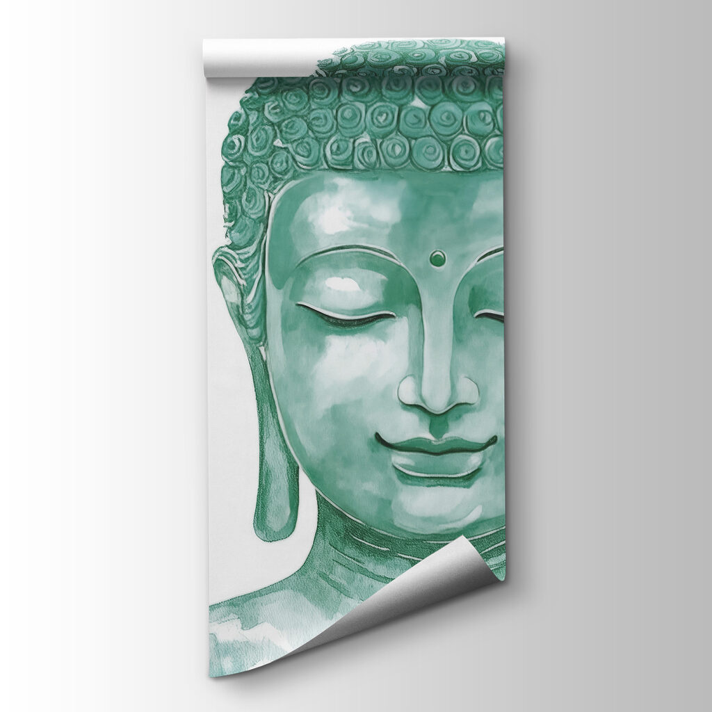 Buddha zwischen üppigen Blüten — Produktansicht