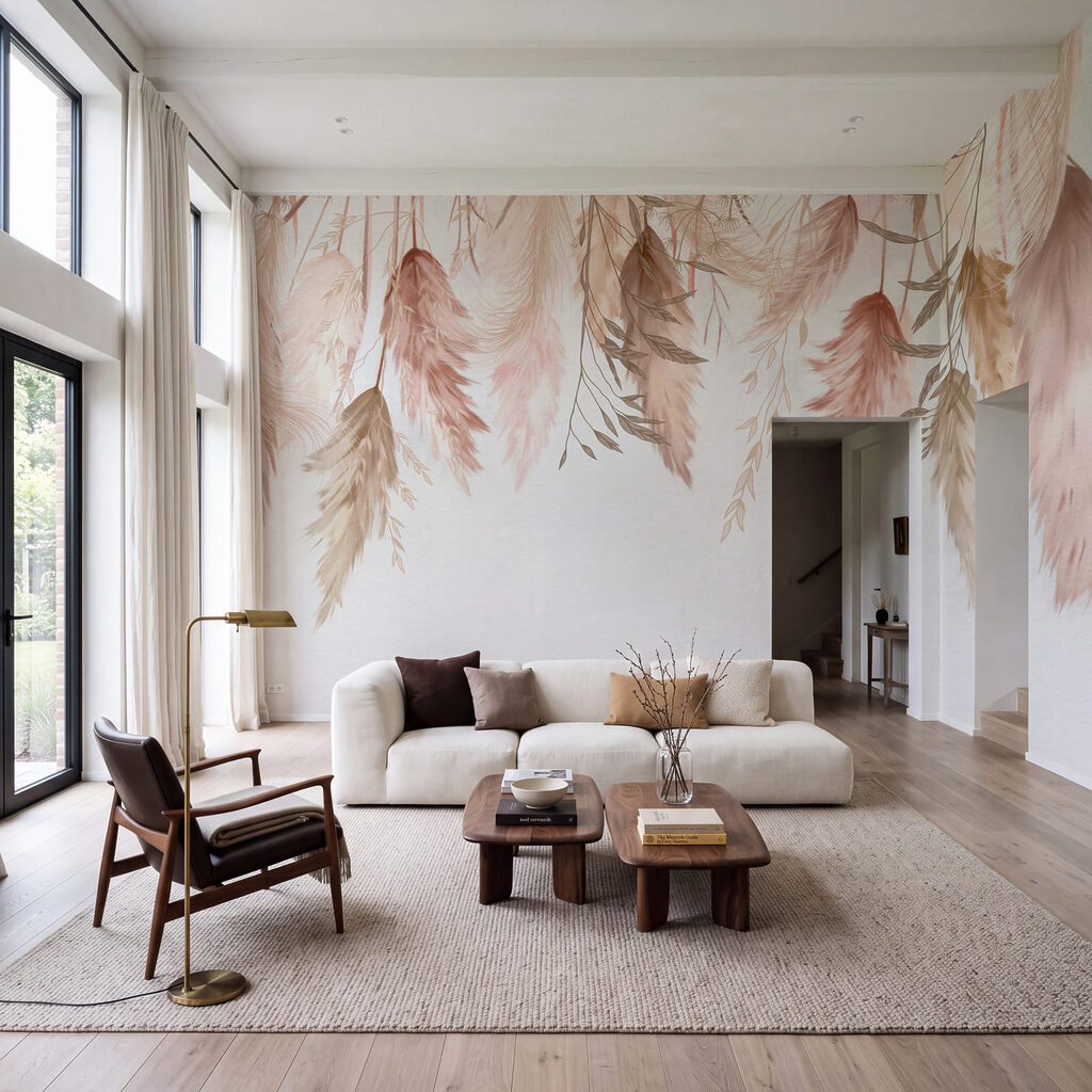 Hängende Rispen im Gegenlicht in einem Interieur