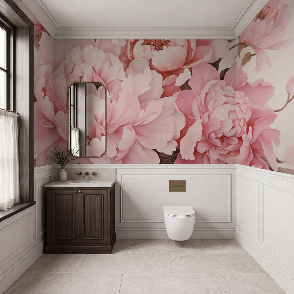 Üppige Blüten, dicht gedrängt in einem Interieur