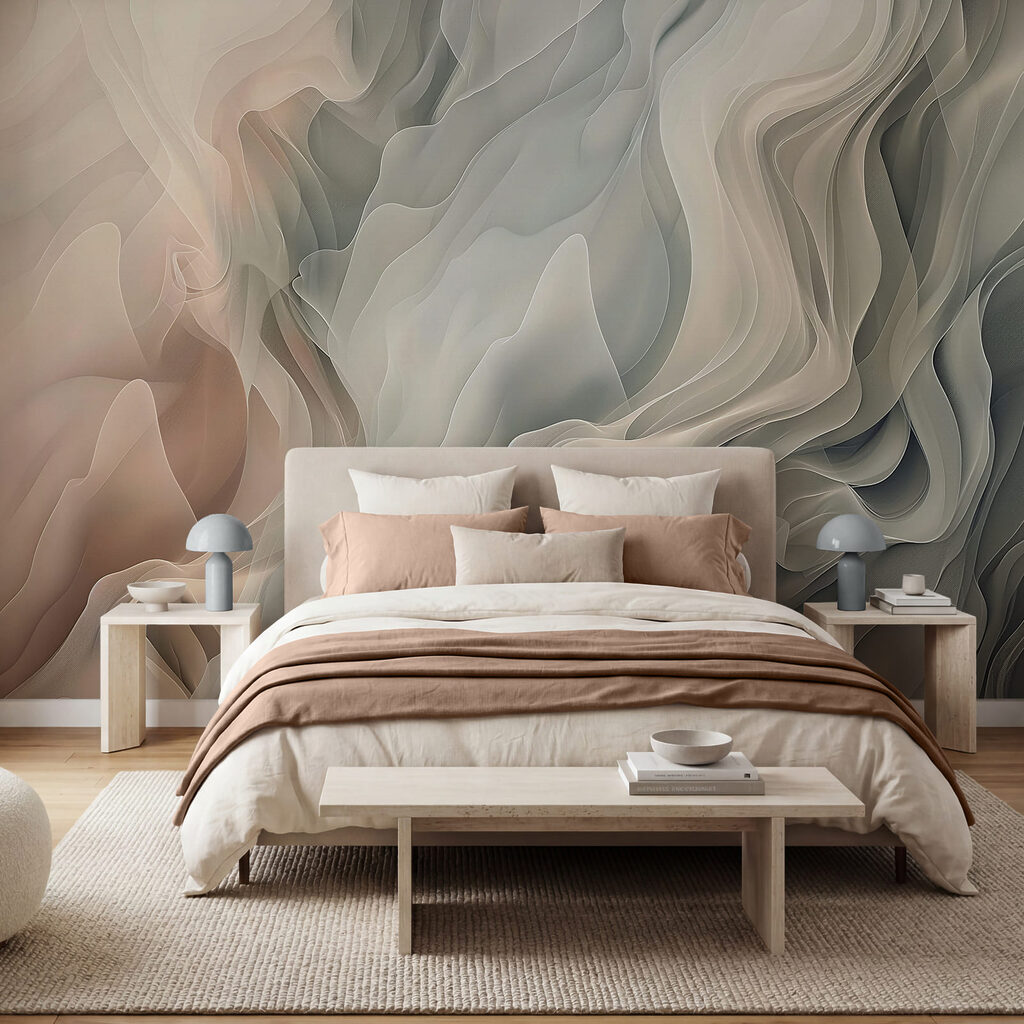 Sanftes Faltenrelief in einem Interieur