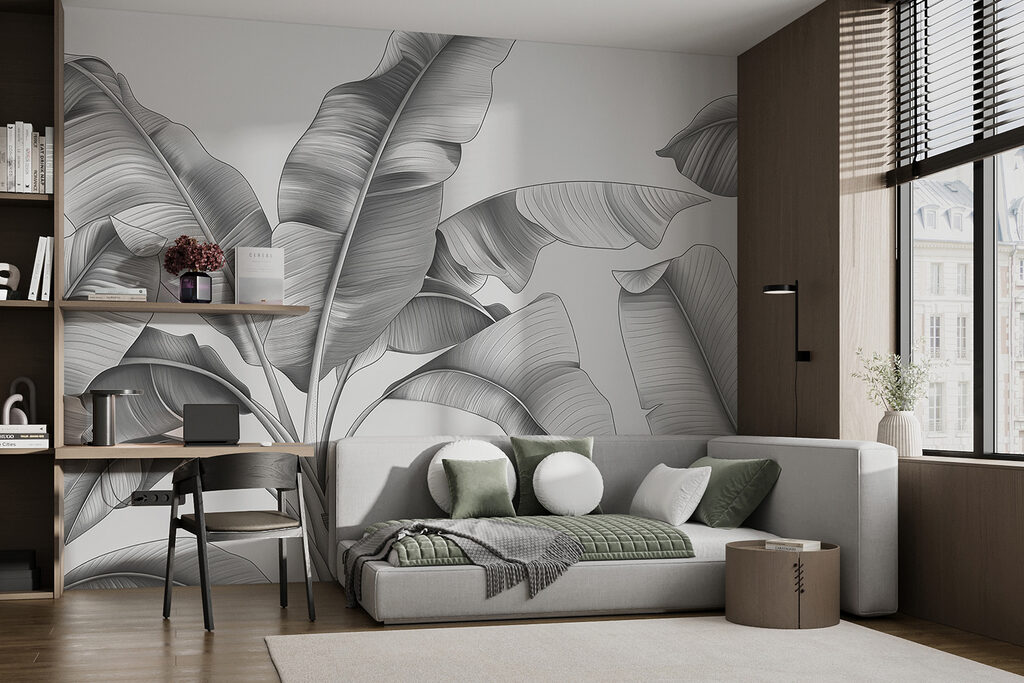 Große gebogene Blätter — Interieur 1