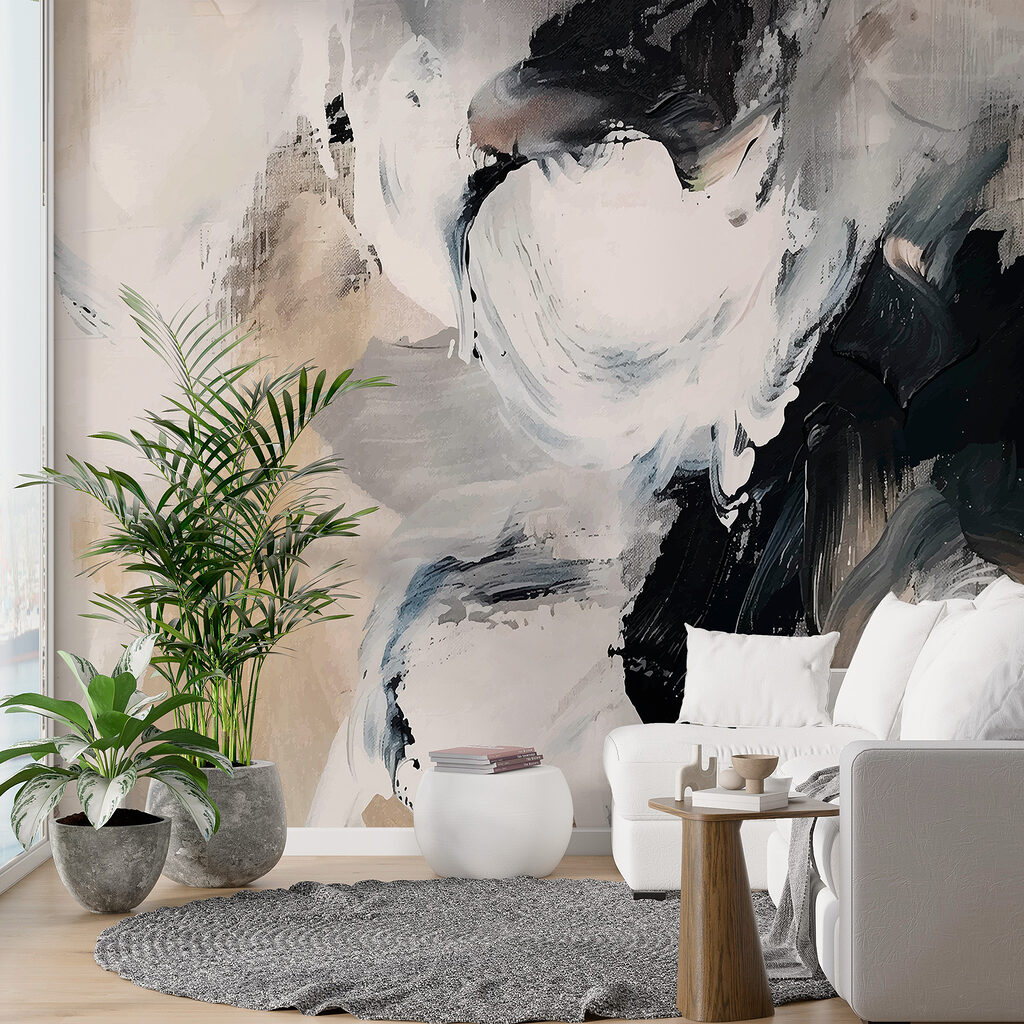 Schwarz trifft Creme in einem Interieur