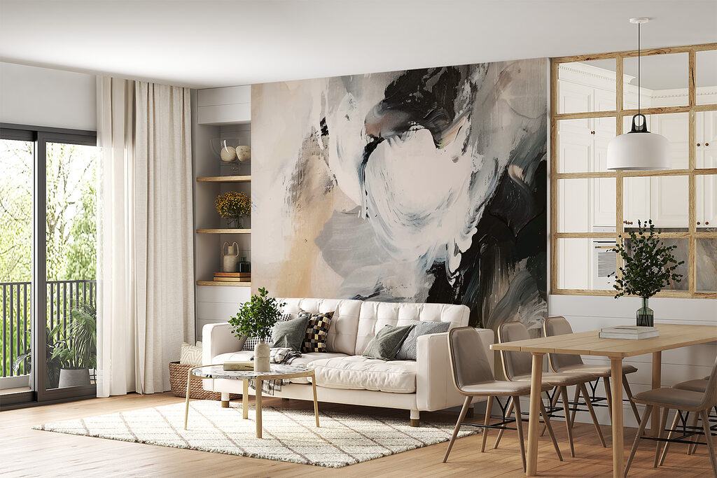Schwarz trifft Creme — Interieur 2